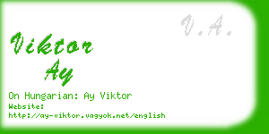 viktor ay business card
